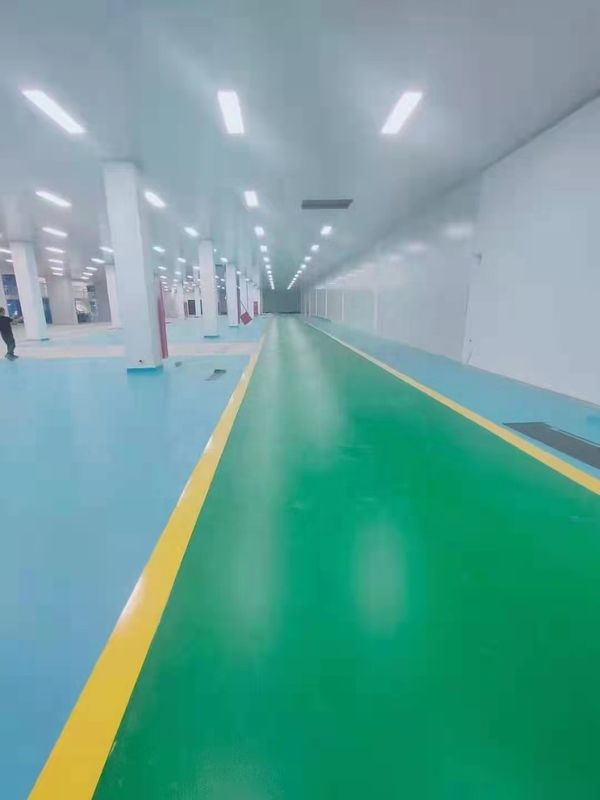PVC-Werkstatt Fußbodenbelag 1,4 mm Werkstatt Vinyl Fußboden Blau Grün