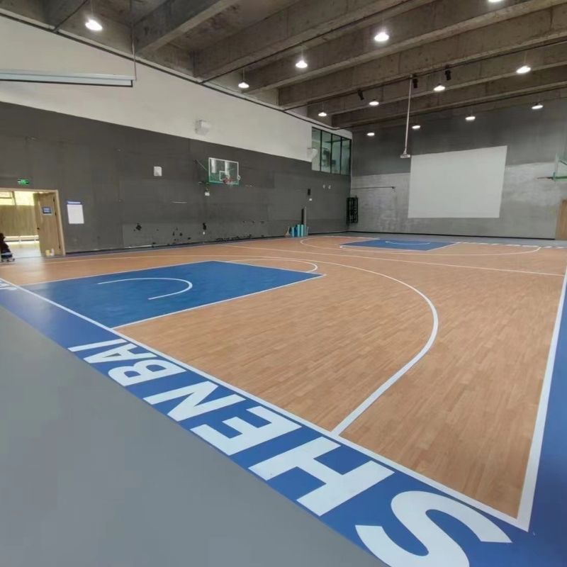 Relle Basketball Court Vinyl Sport Fußboden 6mm mit UV-Beschichtung und Geräuschreduzierung