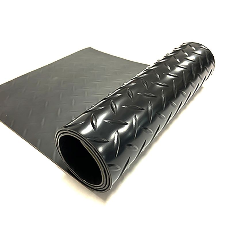 Schwarze Gummi-Garagenfußbodenrollen 1,22 m Breite Gummi-Gymnastikfußbodenrollen 4 mm Dicke