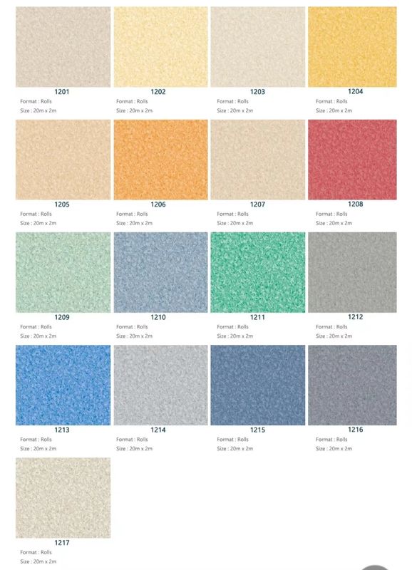 Weißgraue Vinyl-Bodenmatte Roll Heterogene Vinyl-Bodenbelag für Oman