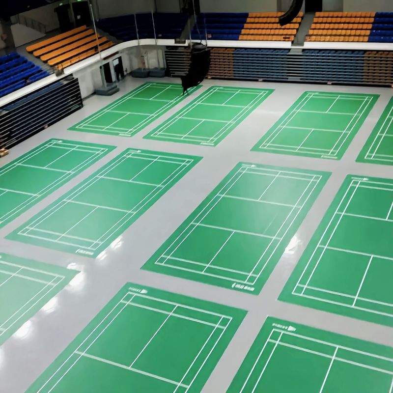 1.8m Breite Multiesportplatz für Basketball Badminton und Volleyball Dauerboden