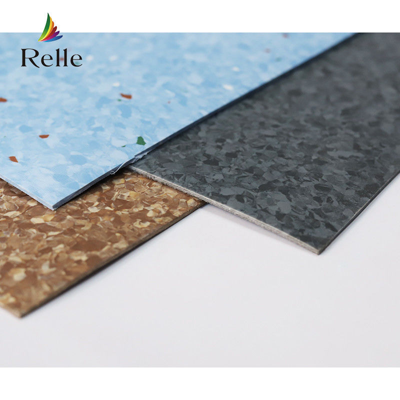 Relle Court homogene PVC-Plastikfußboden trockene Rückseite für medizinische Krankenhäuser