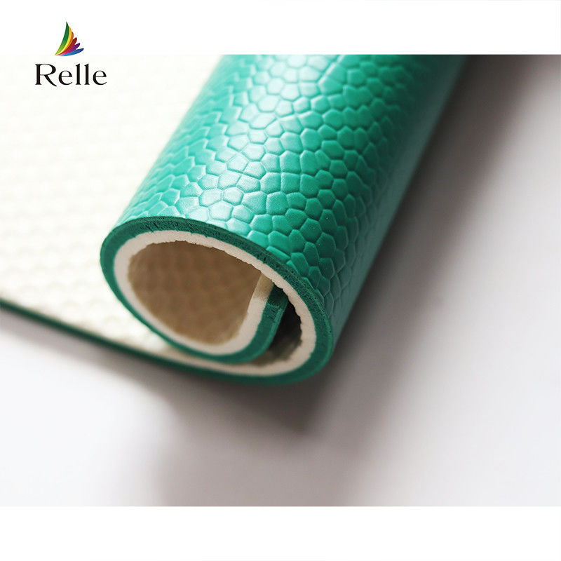 Grüne Badminton Court Sport Fußbodenmatte Roll in Relle Synthetisches PVC-Material für Sport