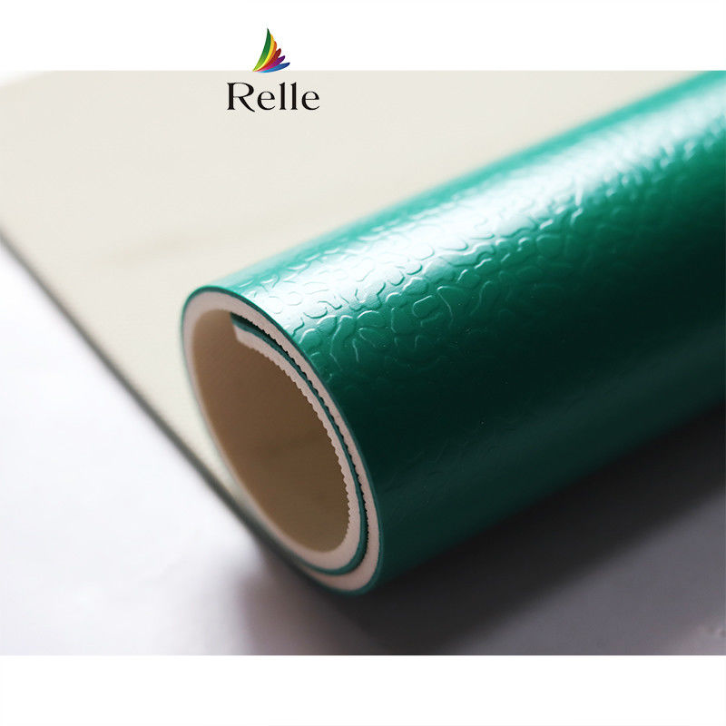 Grüne Badminton Court Sport Fußbodenmatte Roll in Relle Synthetisches PVC-Material für Sport