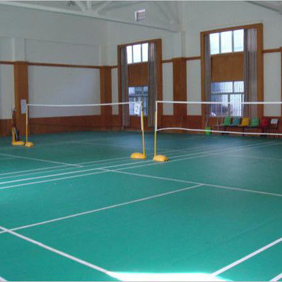 Grüne Badminton Court Sport Fußbodenmatte Roll in Relle Synthetisches PVC-Material für Sport