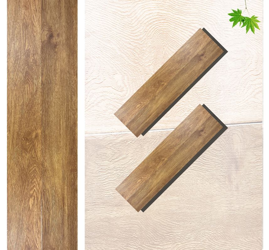 PVC SPC Bodenbelag Holz Blick Vinyl Planken 8mm Hybrid Bodenbelag mit Kalkstein geprägt
