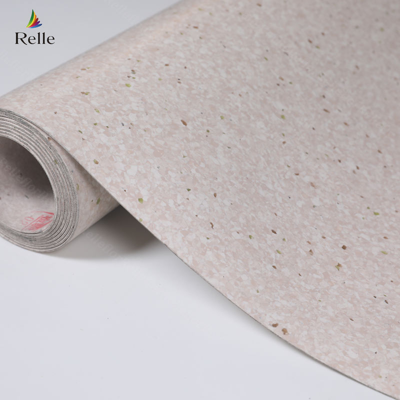 2 mm dickes PVC-Material Trockene Rückseite Kunststoff-Vinyl-Bodenrolle für Innenräume