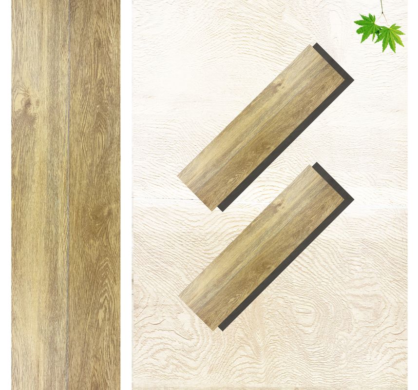 PVC SPC Bodenbelag Holz Blick Vinyl Planken 8mm Hybrid Bodenbelag mit Kalkstein geprägt