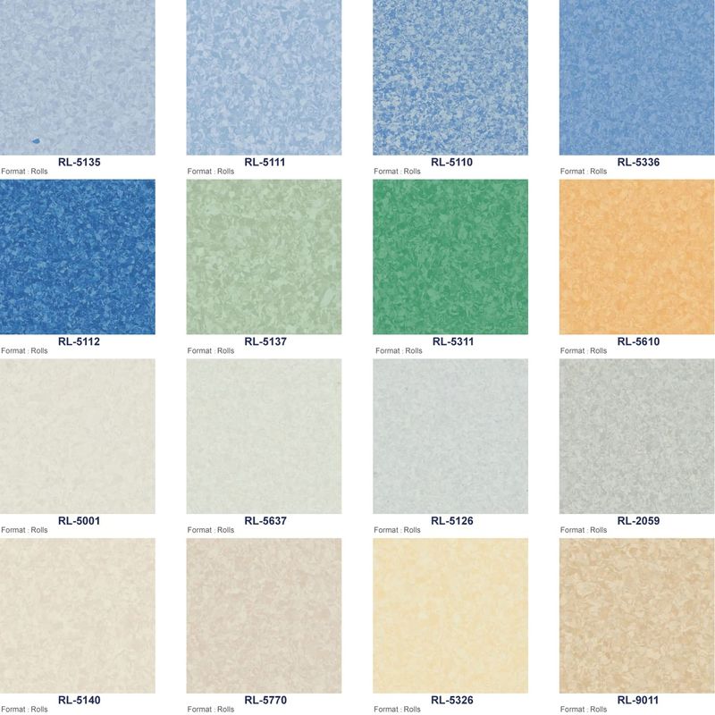 Kleber nach unten Schalldicht PVC homogener Boden Linoleum Vinyl Boden 2mm-3mm Dicke