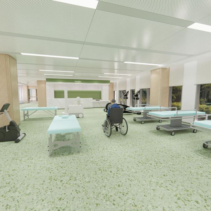 Lumina Health/Infinity Serie: Antimikrobielle, leicht zu reinigende Gewerbeböden für Pflegeheime