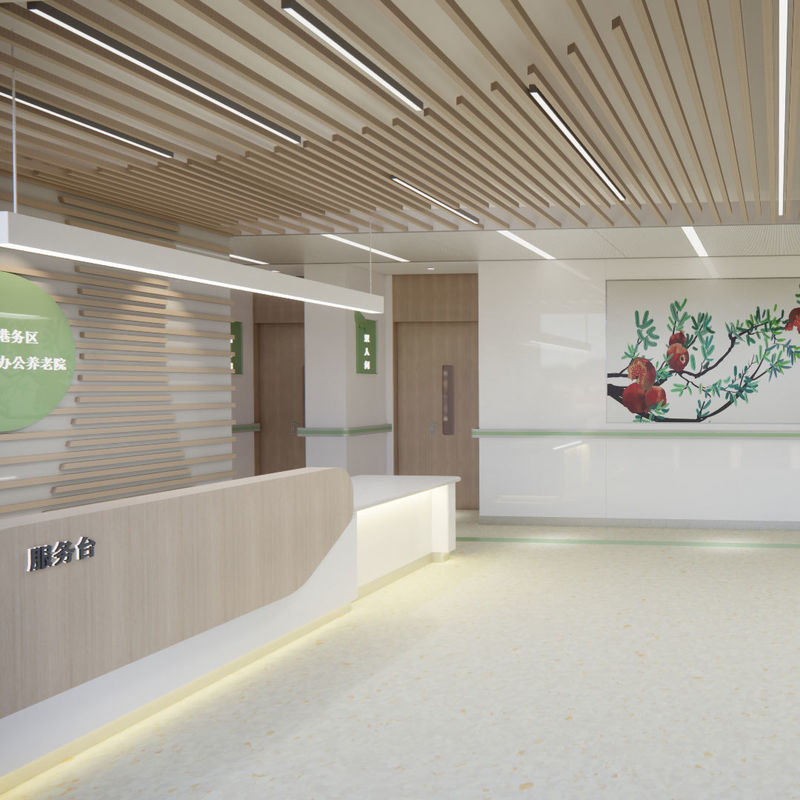 Umweltfreundlicher, antibakterieller medizinischer Bodenbelag für Pflegeheime – leicht zu reinigender Hygienetyp