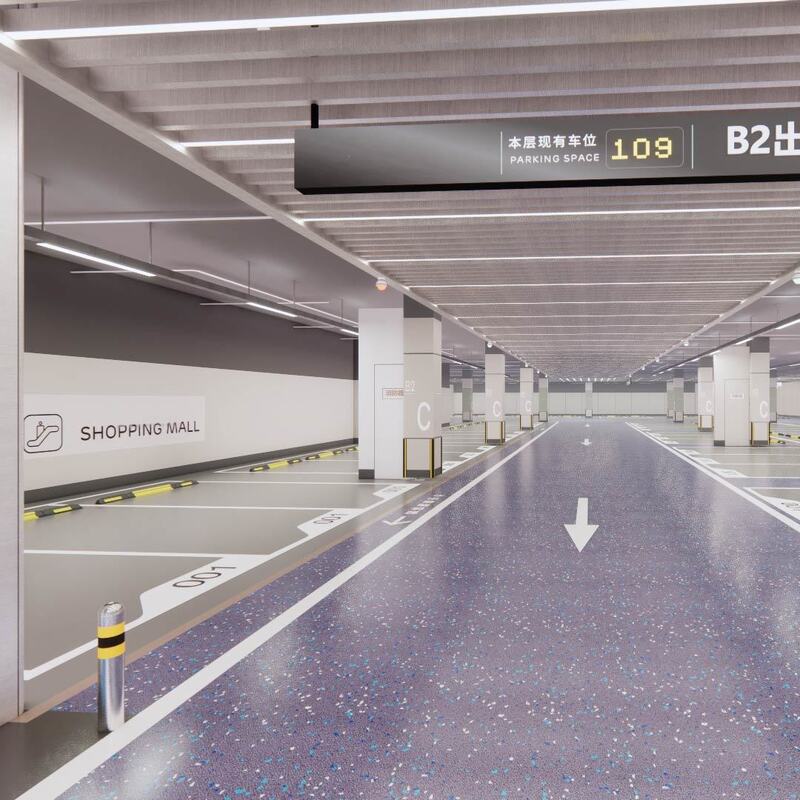 Wear-Resistant Non-Slip Safety Flooring for Parking Lot Vehicle Traffic Areas