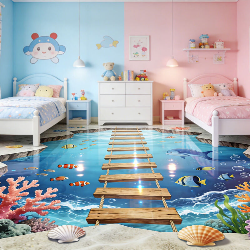 Premium Custom Image 3D Dekorativer Bodenbelag für Themenzimmer