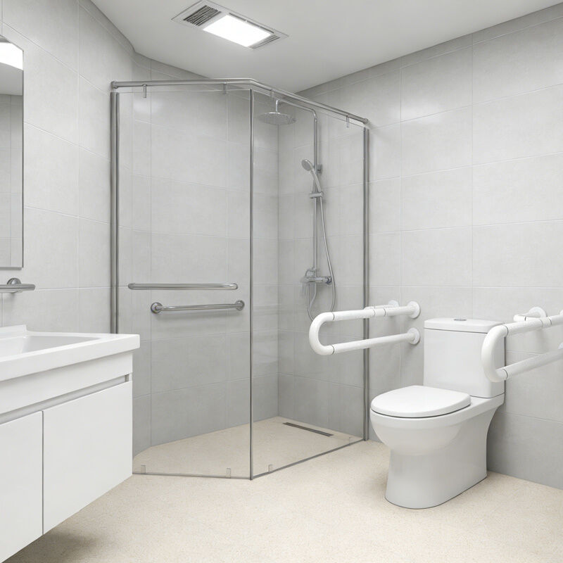 Krankenhaus Anti-Kollisions-Armlehne Doppellagige Toiletten-Haltegriff für ältere und behinderte Menschen