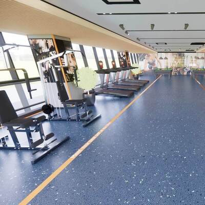 Fitness Studio Wear-Resistant Emery Safety Flooring