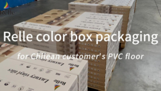 Relle-Farbkastenverpackung für den PVC-Boden eines chilenischen Kunden